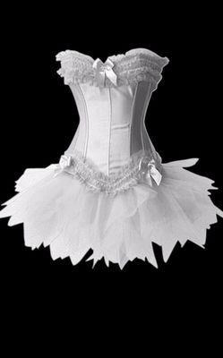 White the ruffled tutu skirt  